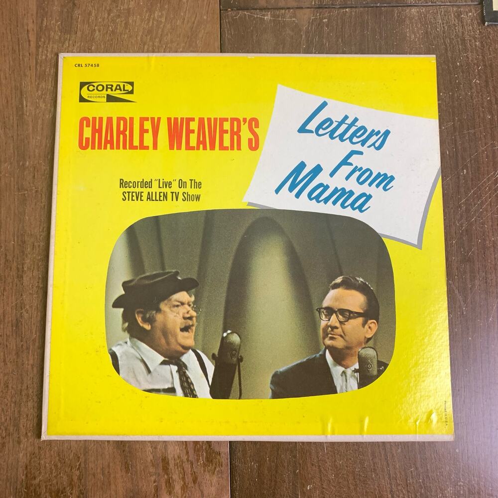Charley Weaver's Letters from Mama 1968 Live from Steve Allen TV show RECORD